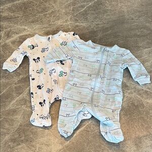 Baby Boy Sleeper Bundle - Mikey Mouse Size 0 Month